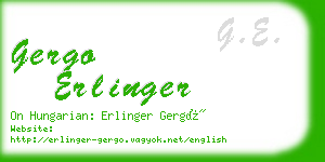 gergo erlinger business card